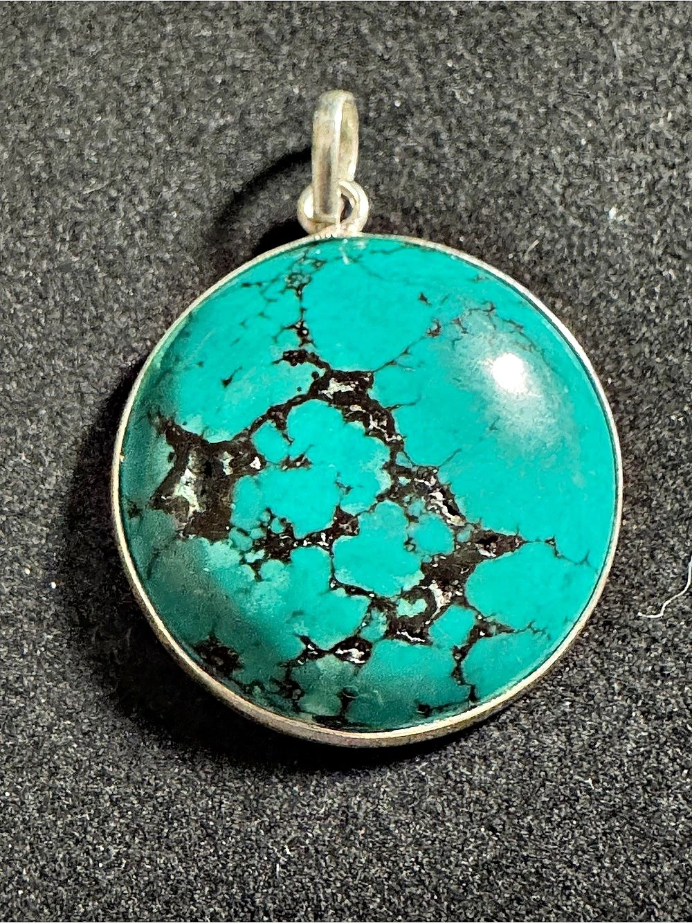Tibetan Turquoise Pendant 925